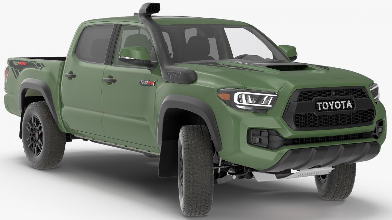 Toyota Tacoma TRD Pro Army Green 2021 Rigged 3D model