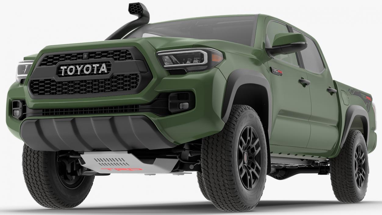 Toyota Tacoma TRD Pro Army Green 2021 Rigged 3D model