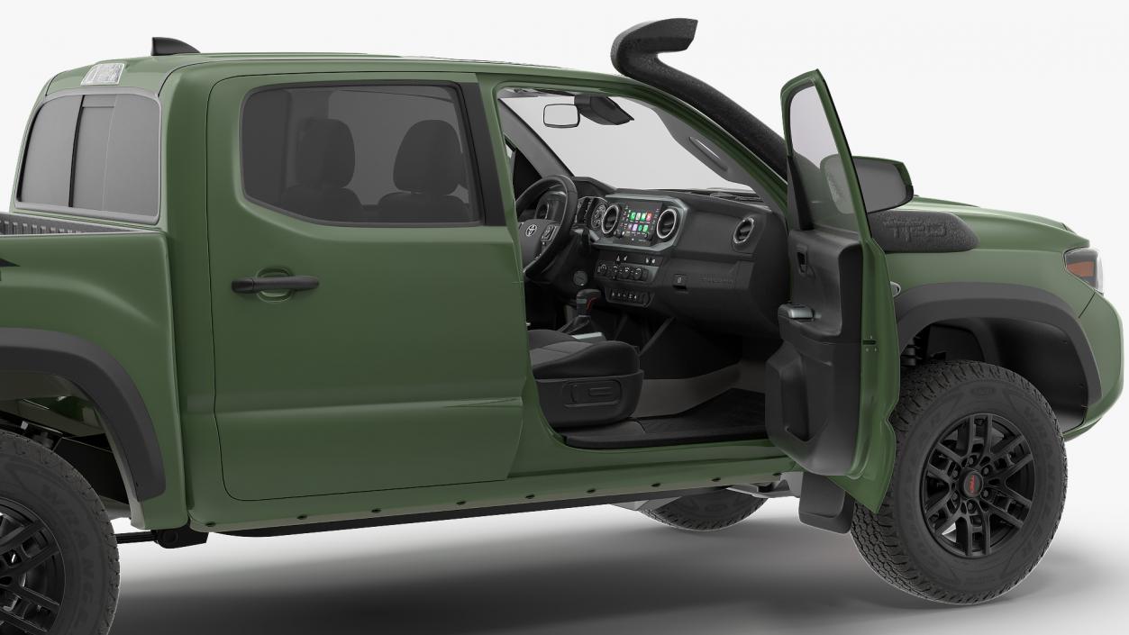 Toyota Tacoma TRD Pro Army Green 2021 Rigged 3D model