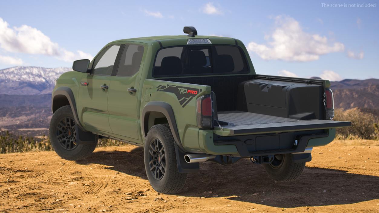 Toyota Tacoma TRD Pro Army Green 2021 Rigged 3D model