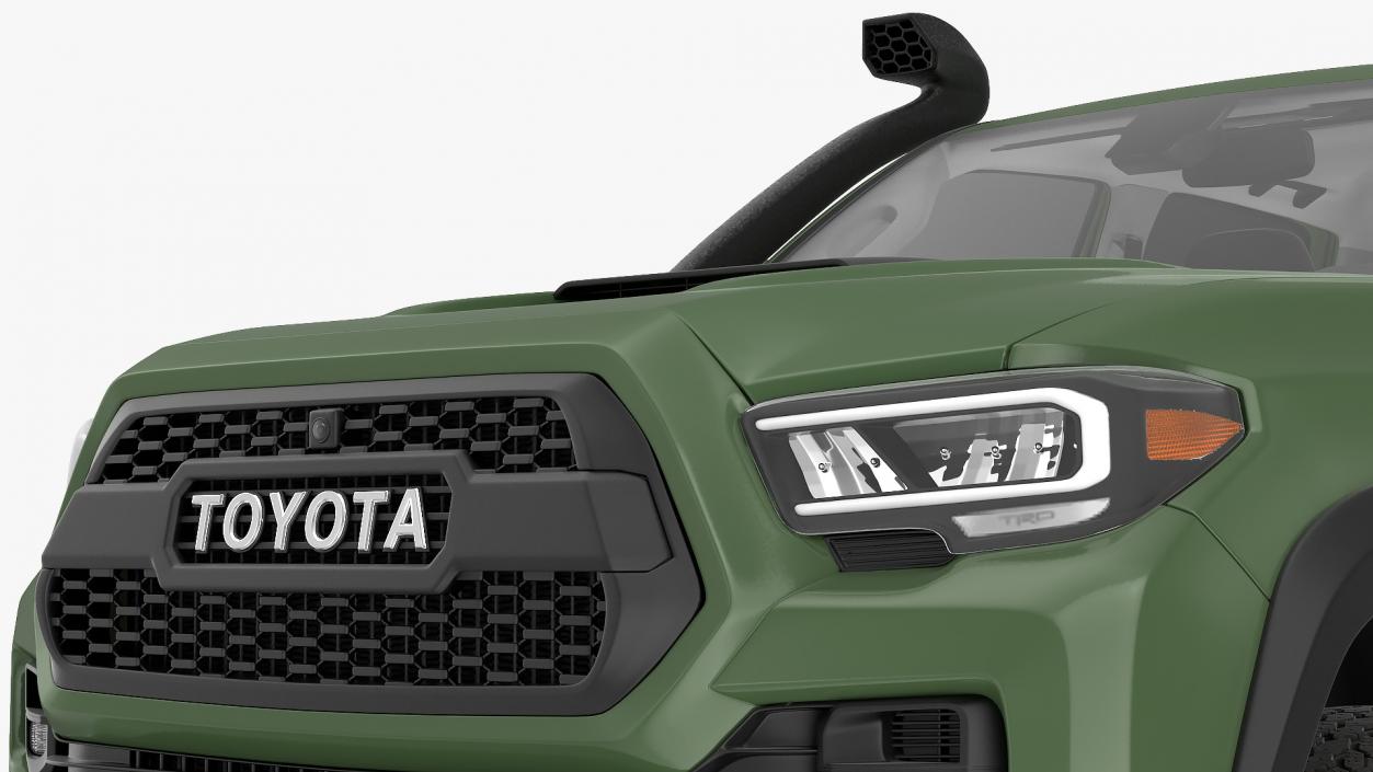 Toyota Tacoma TRD Pro Army Green 2021 Rigged 3D model