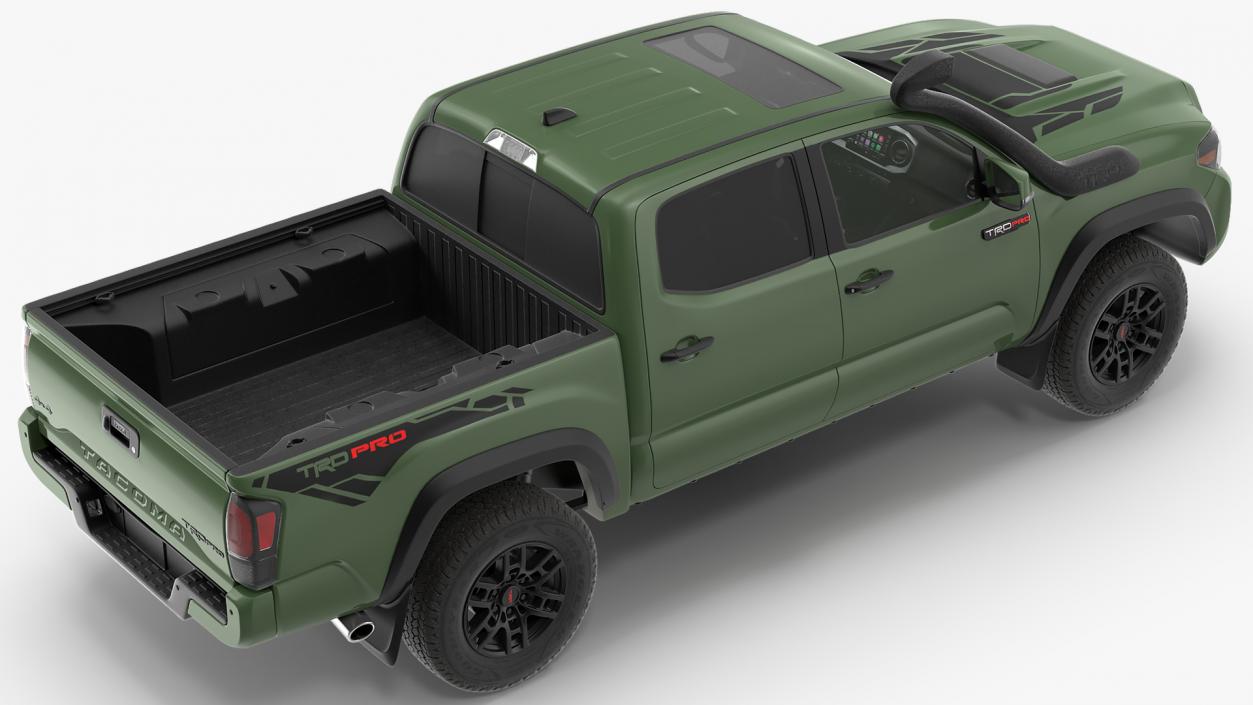 Toyota Tacoma TRD Pro Army Green 2021 Rigged 3D model