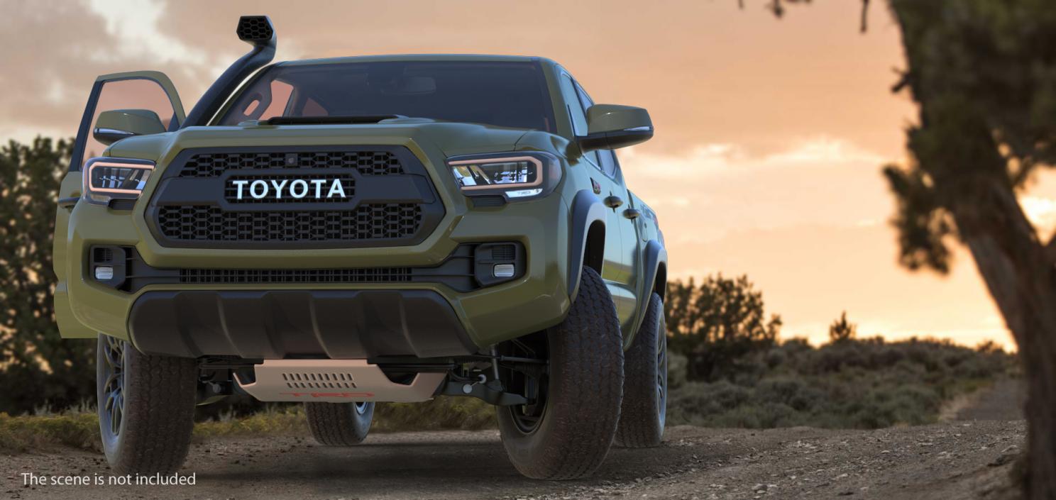 Toyota Tacoma TRD Pro Army Green 2021 Rigged 3D model