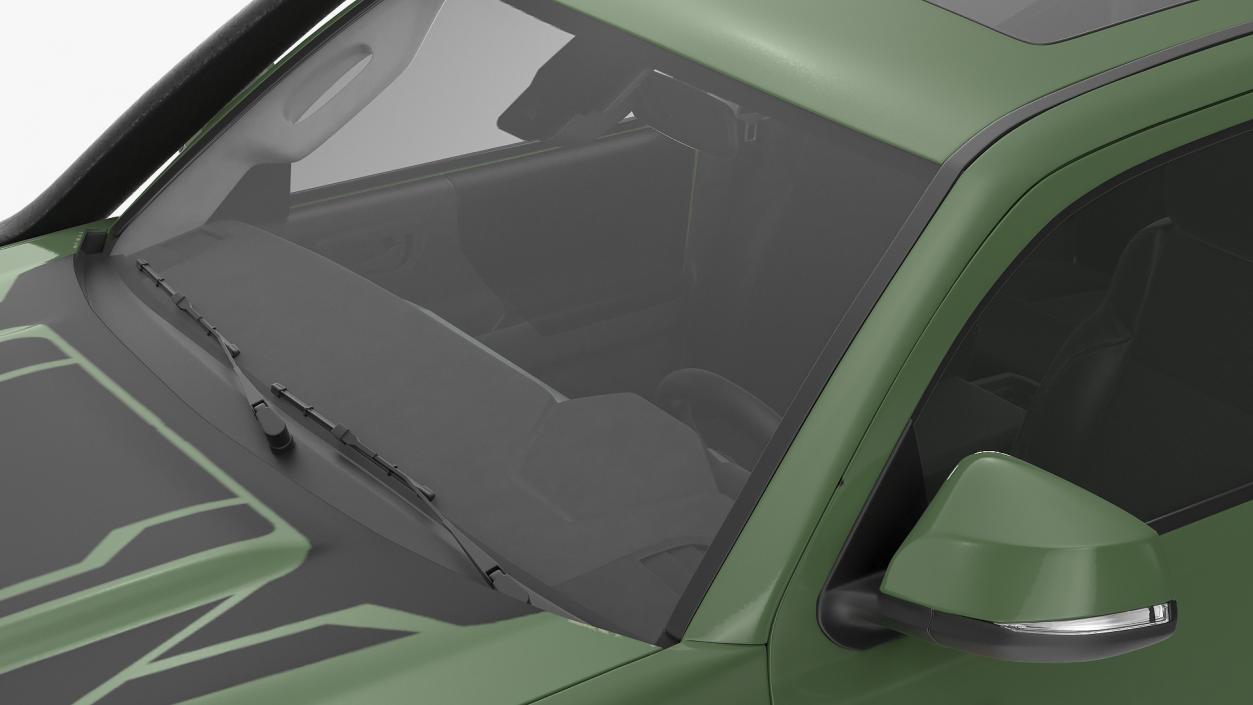 Toyota Tacoma TRD Pro Army Green 2021 Rigged 3D model