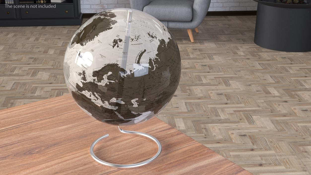 3D Transparent World Globe model