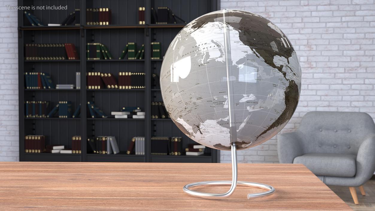 3D Transparent World Globe model