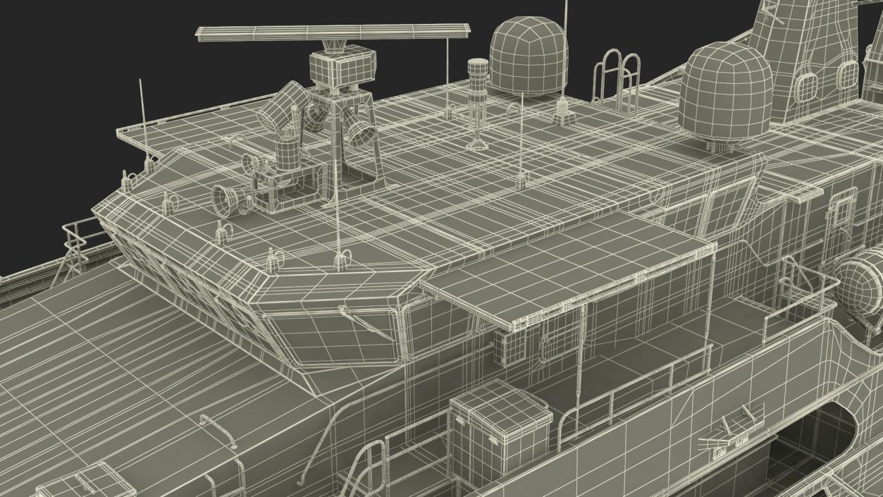 Cape Class Patrol Boat Rigged 3D model