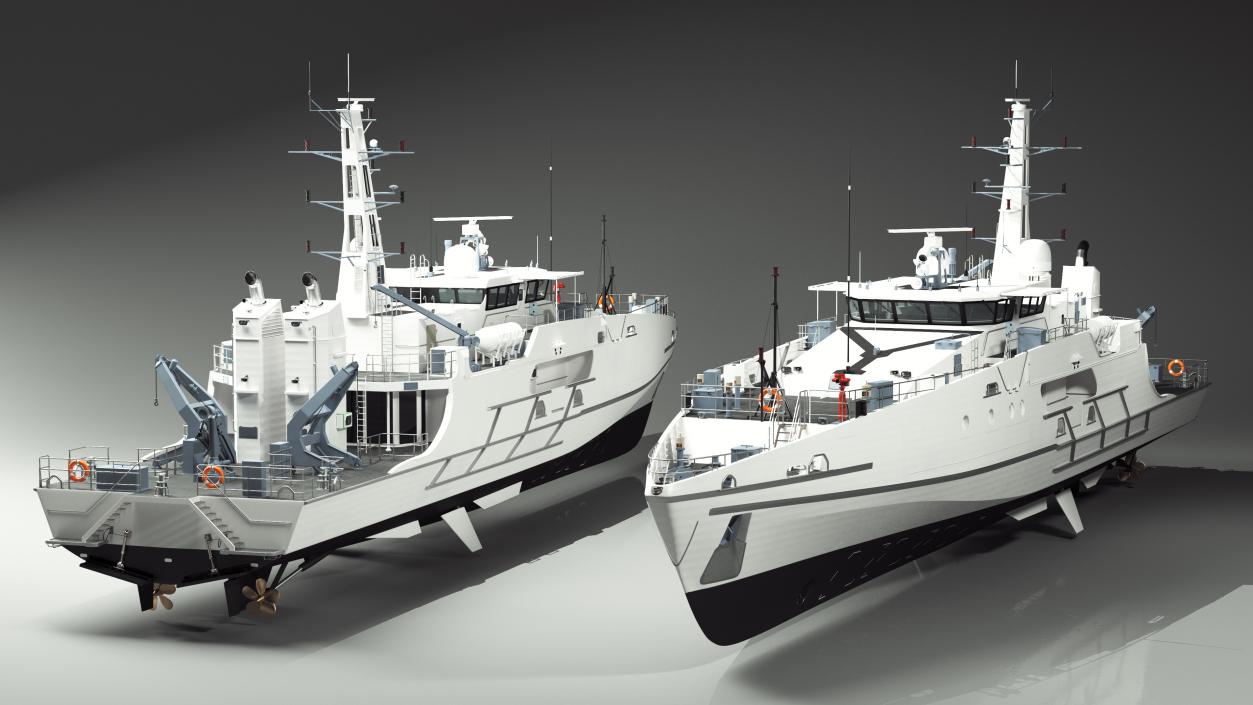 Cape Class Patrol Boat Rigged 3D model