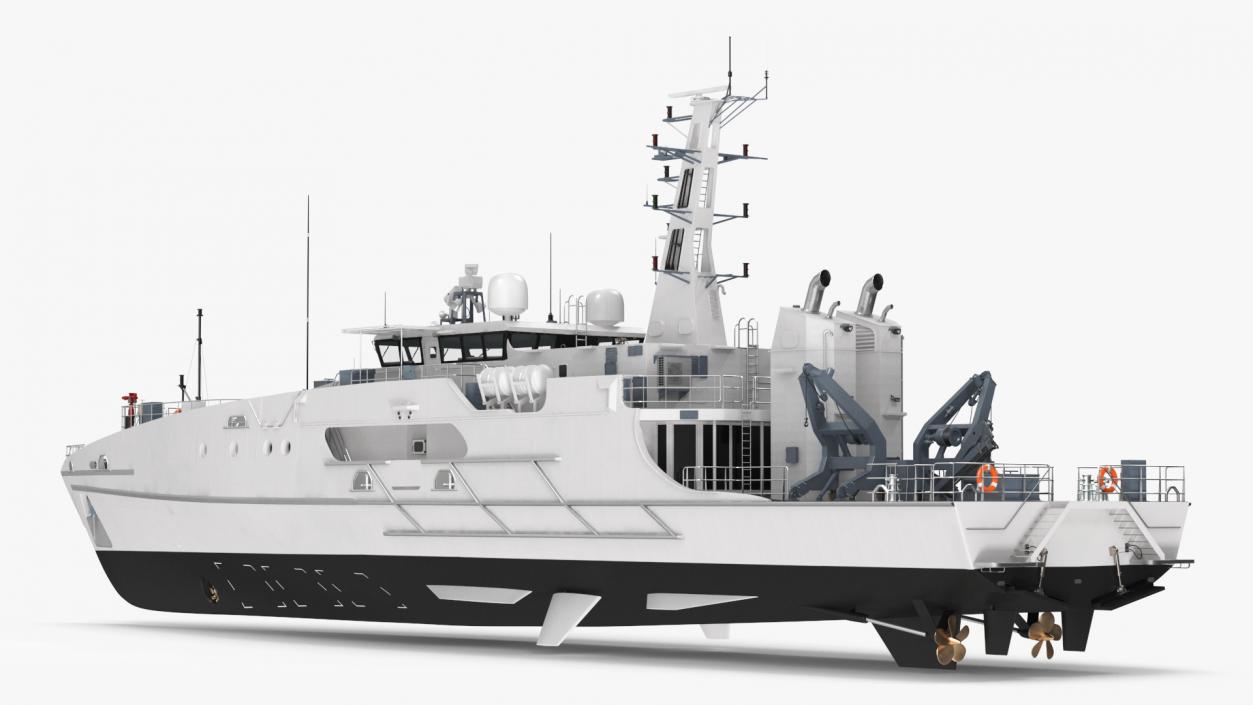 Cape Class Patrol Boat Rigged 3D model