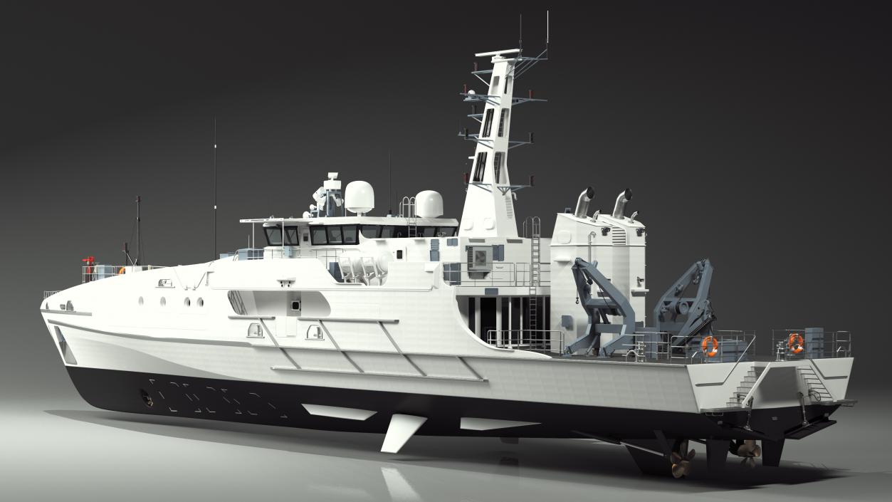 Cape Class Patrol Boat Rigged 3D model