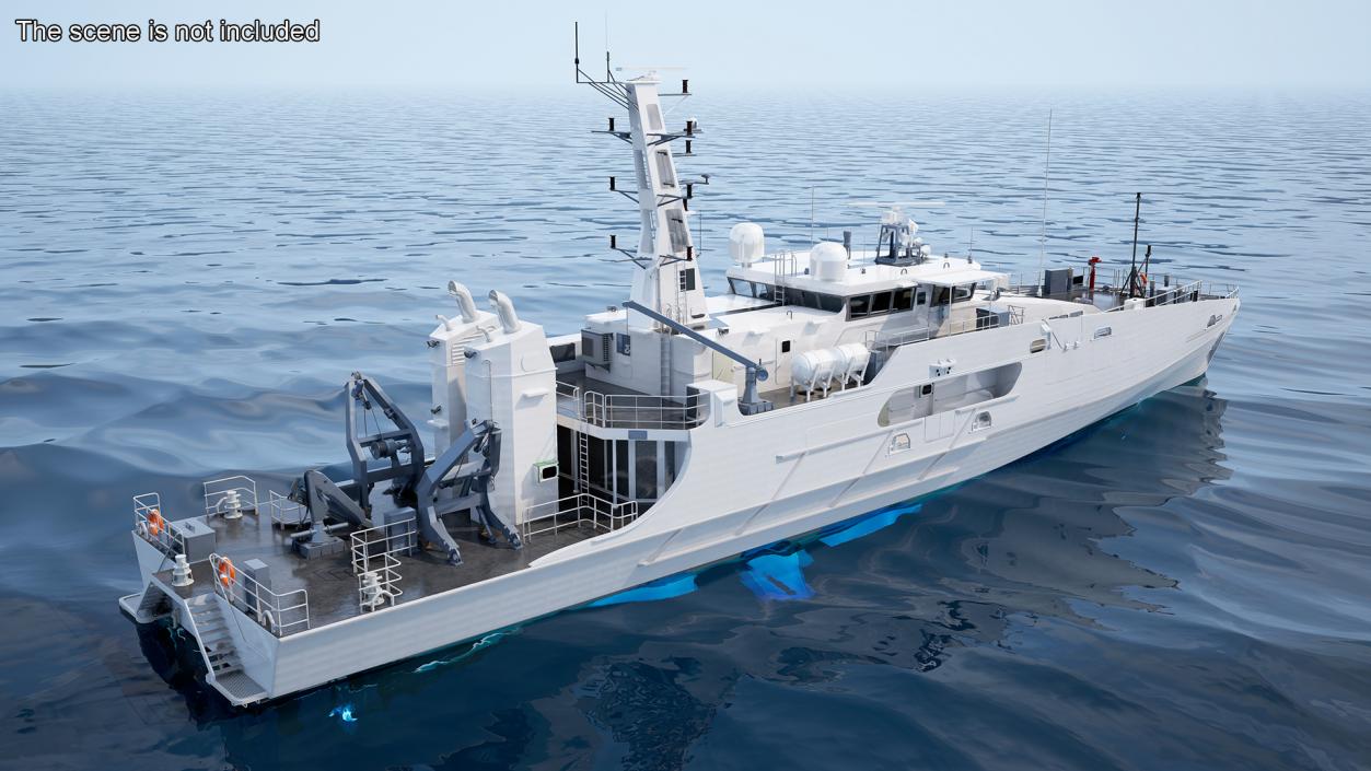 Cape Class Patrol Boat Rigged 3D model