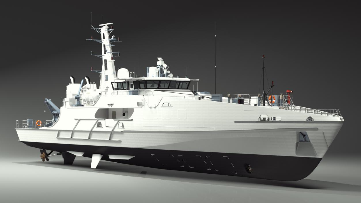 Cape Class Patrol Boat Rigged 3D model