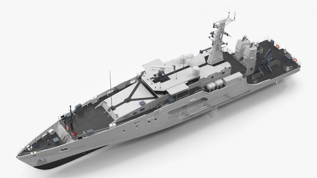 Cape Class Patrol Boat Rigged 3D model