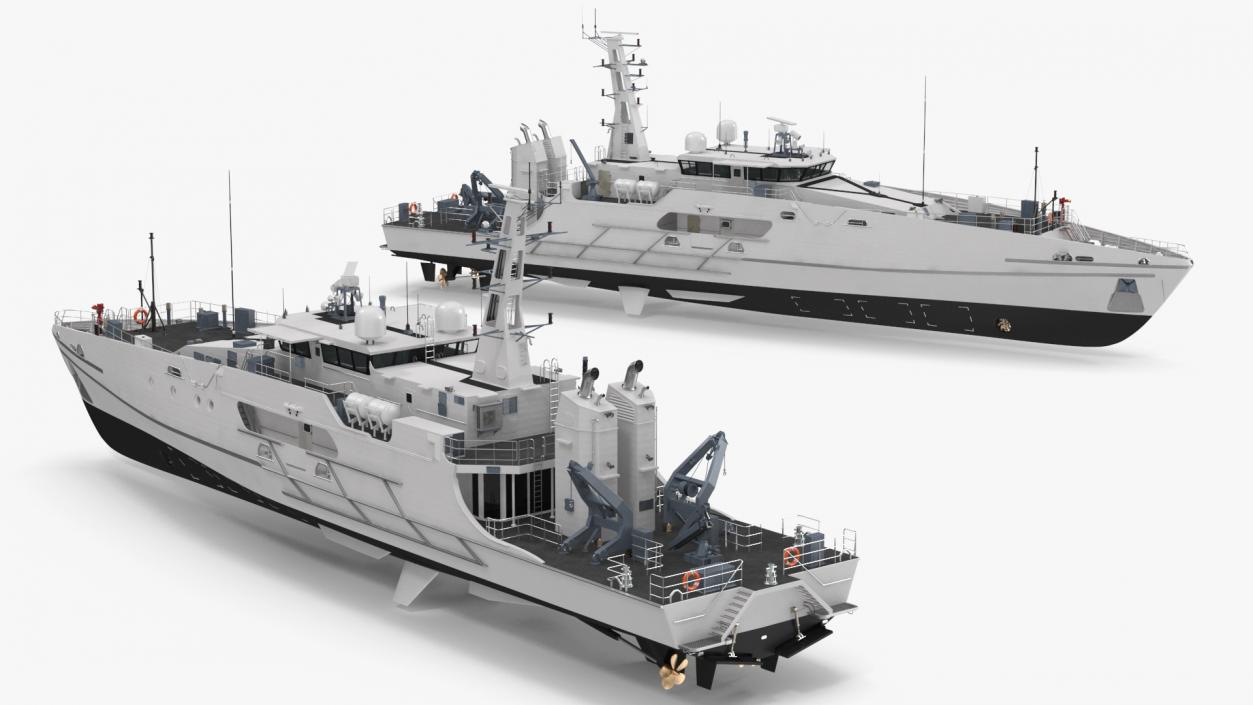 Cape Class Patrol Boat Rigged 3D model