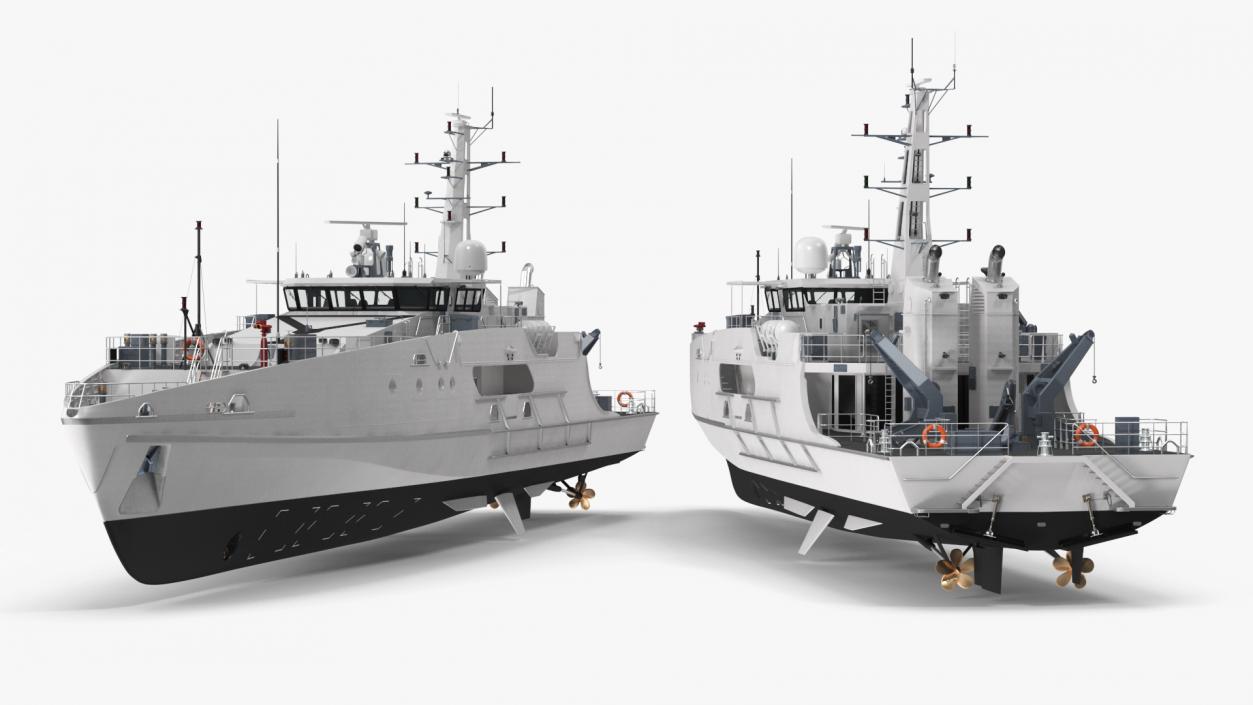 Cape Class Patrol Boat Rigged 3D model