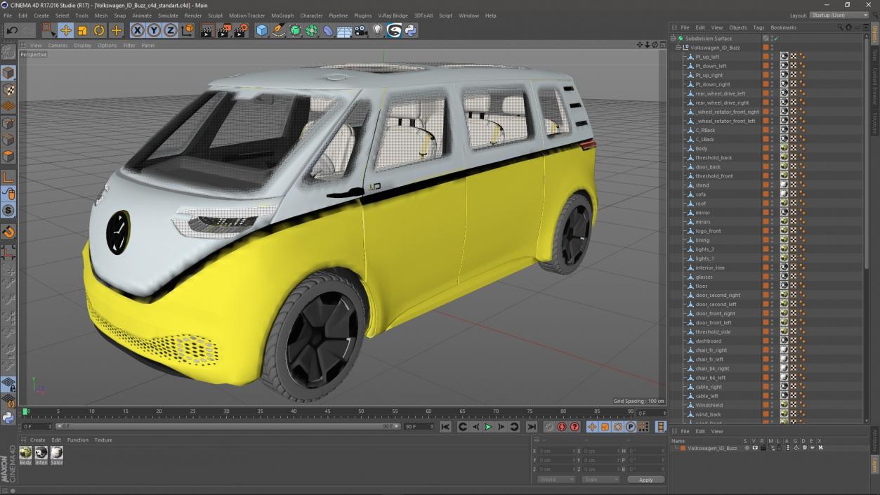 3D Volkswagen ID Buzz model