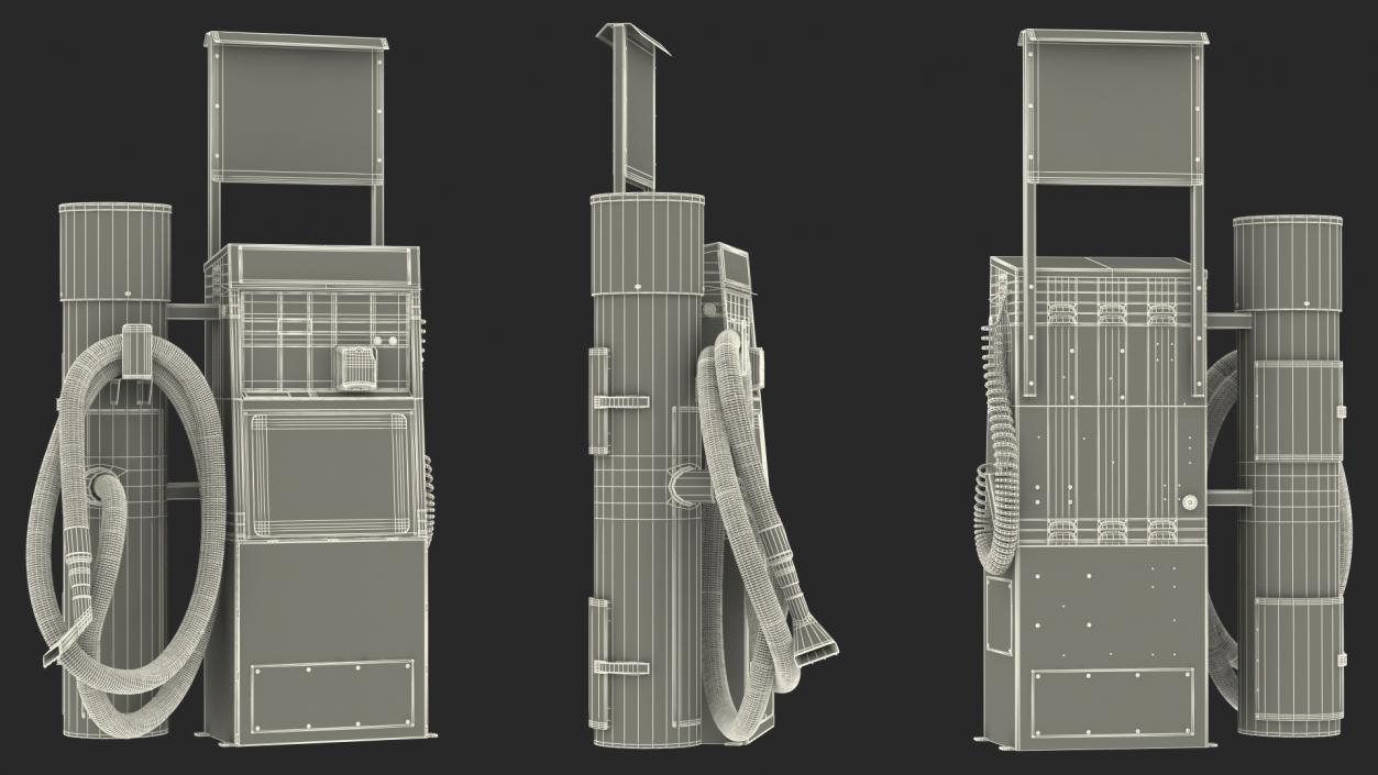 3D model Tire Air Station and Vacuum Cleaner