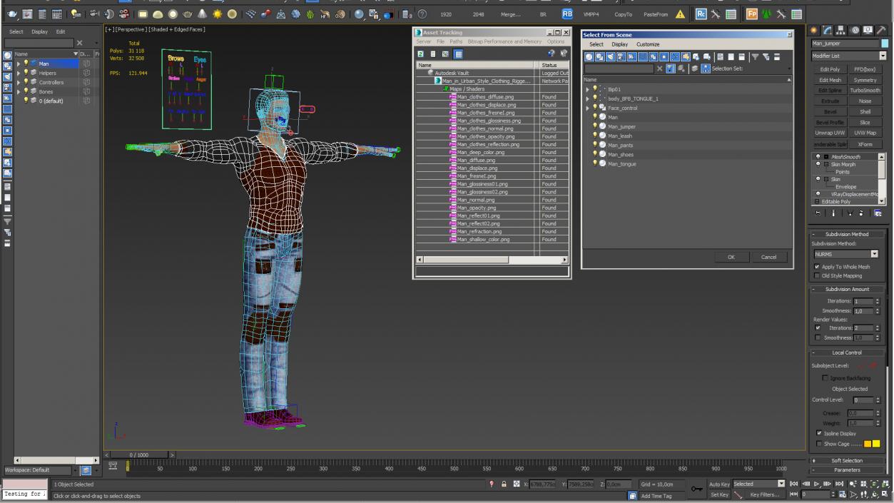 Man in Urban Style Clothing Rigged 3D model