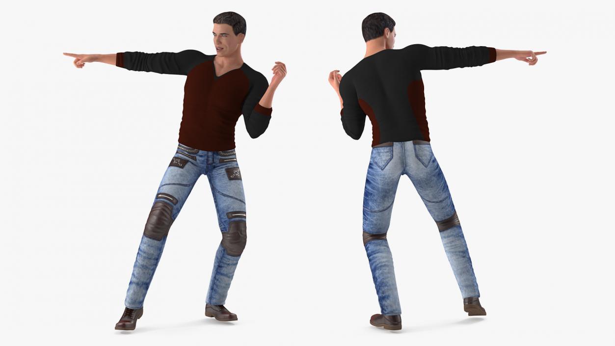 Man in Urban Style Clothing Rigged 3D model