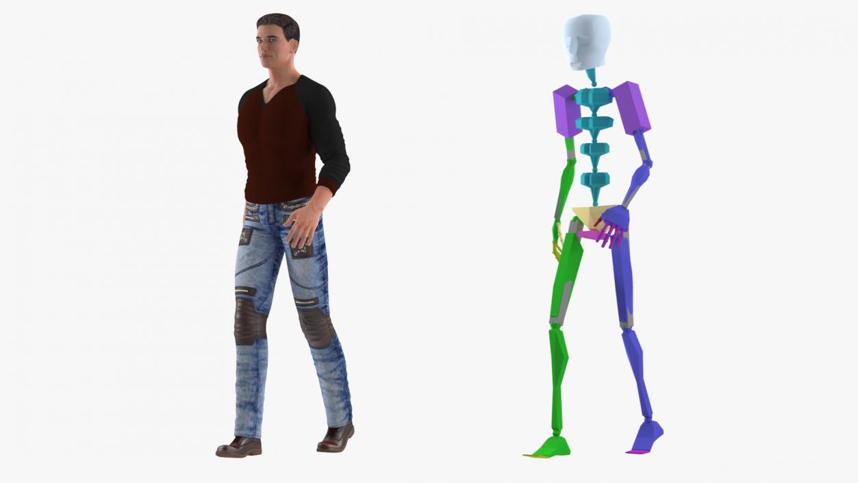 Man in Urban Style Clothing Rigged 3D model