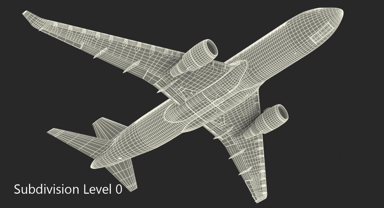 3D Boeing 767-200ER Generic Rigged