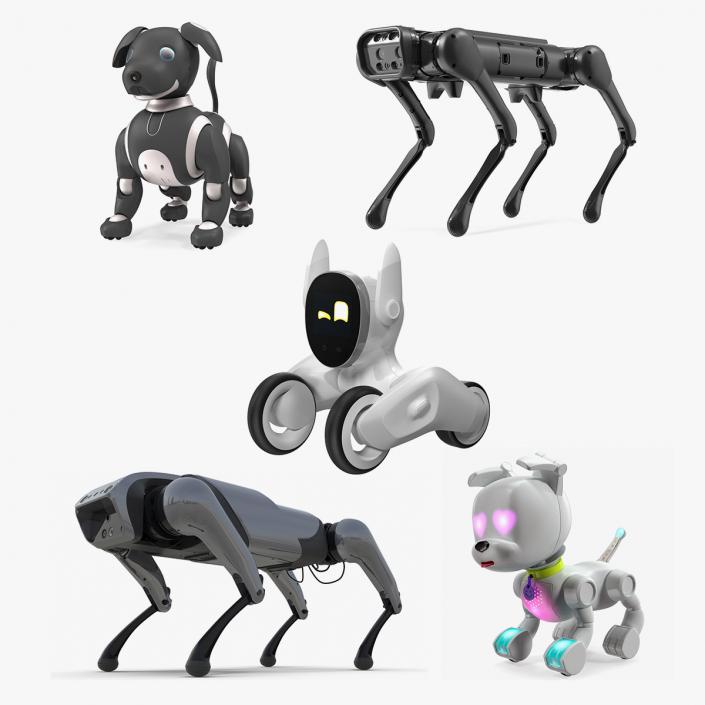 3D Robots Dog Collection 3 model