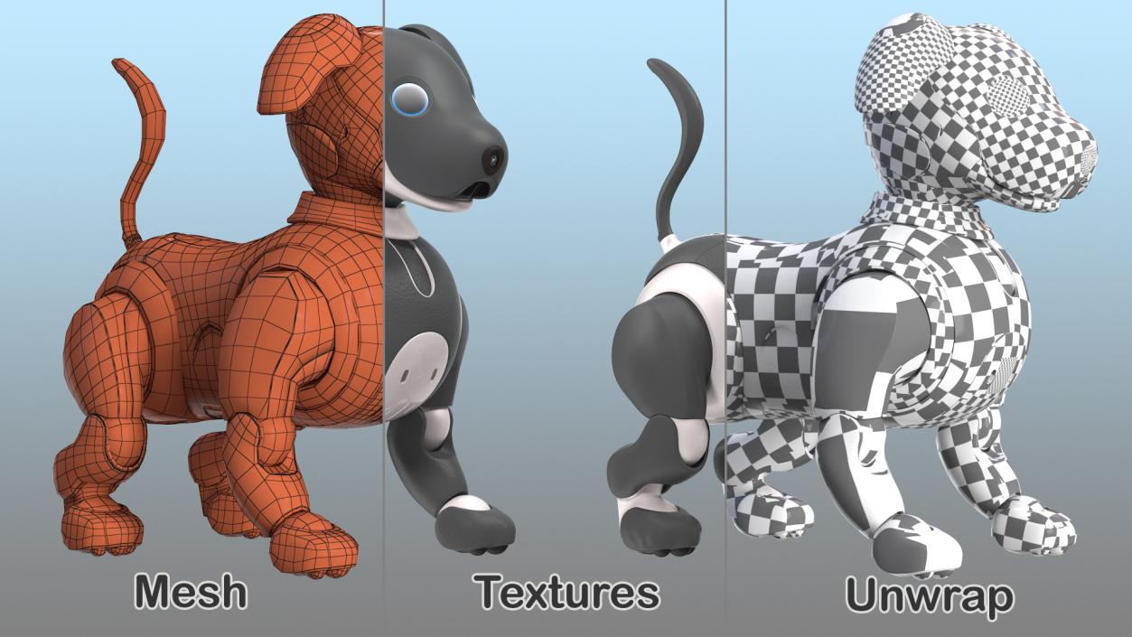 3D Robots Dog Collection 3 model