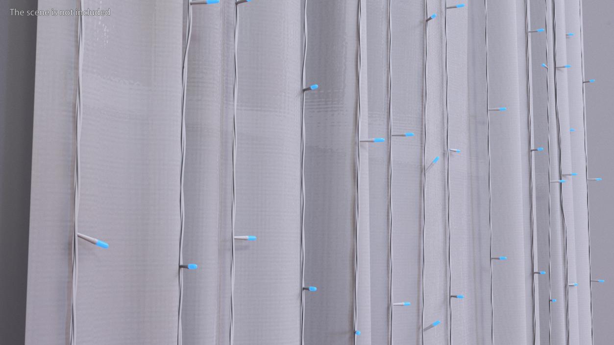 Curtain LED Garland Blue 3D model