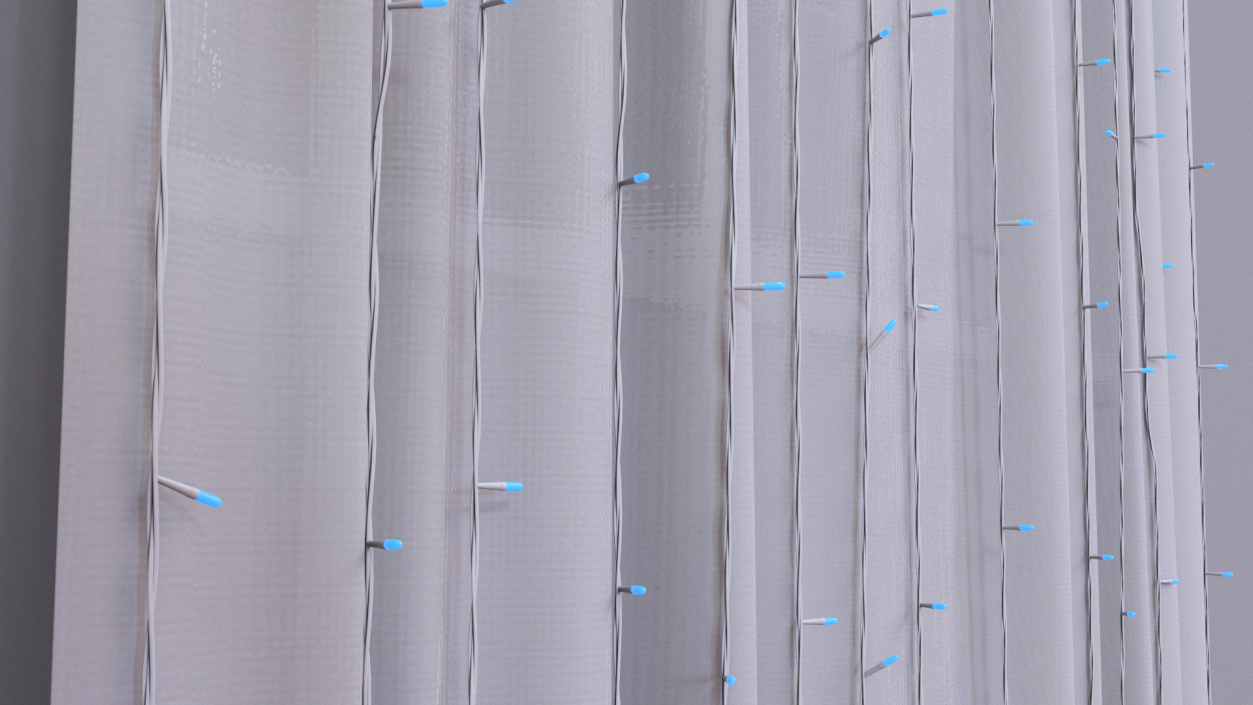 Curtain LED Garland Blue 3D model