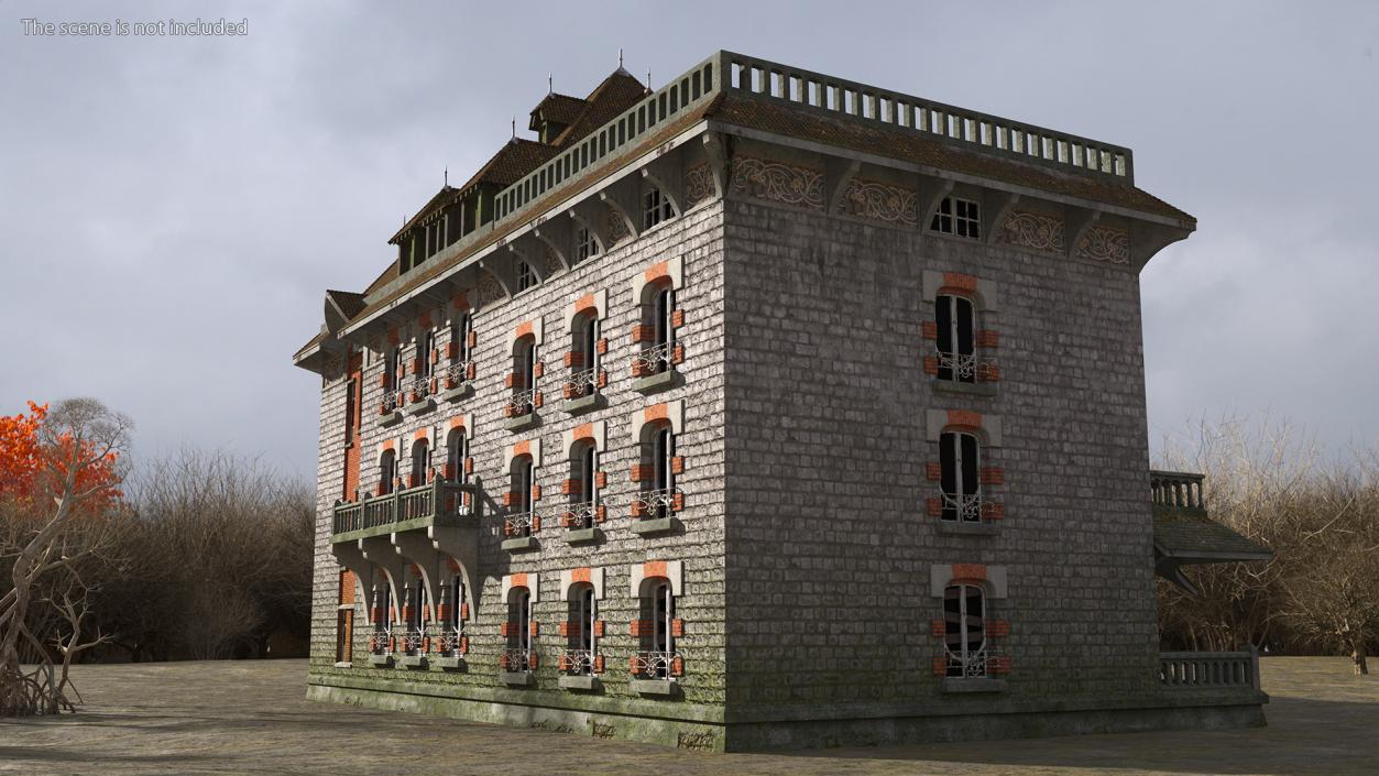 Scary Old Creepy Mansion 3D model