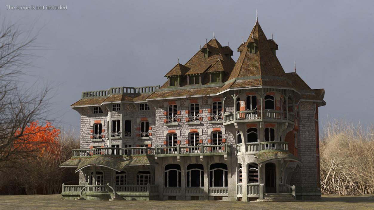 Scary Old Creepy Mansion 3D model