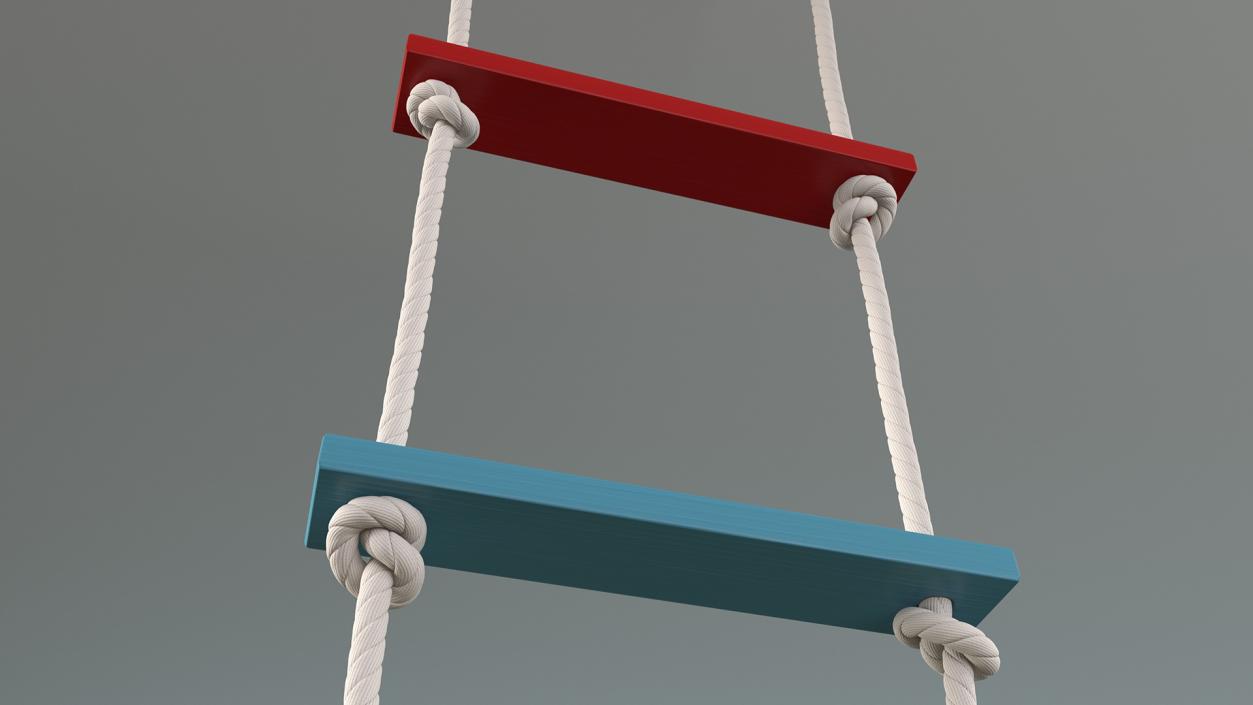 3D Climbing Rope Ladder with Square Boxsteps