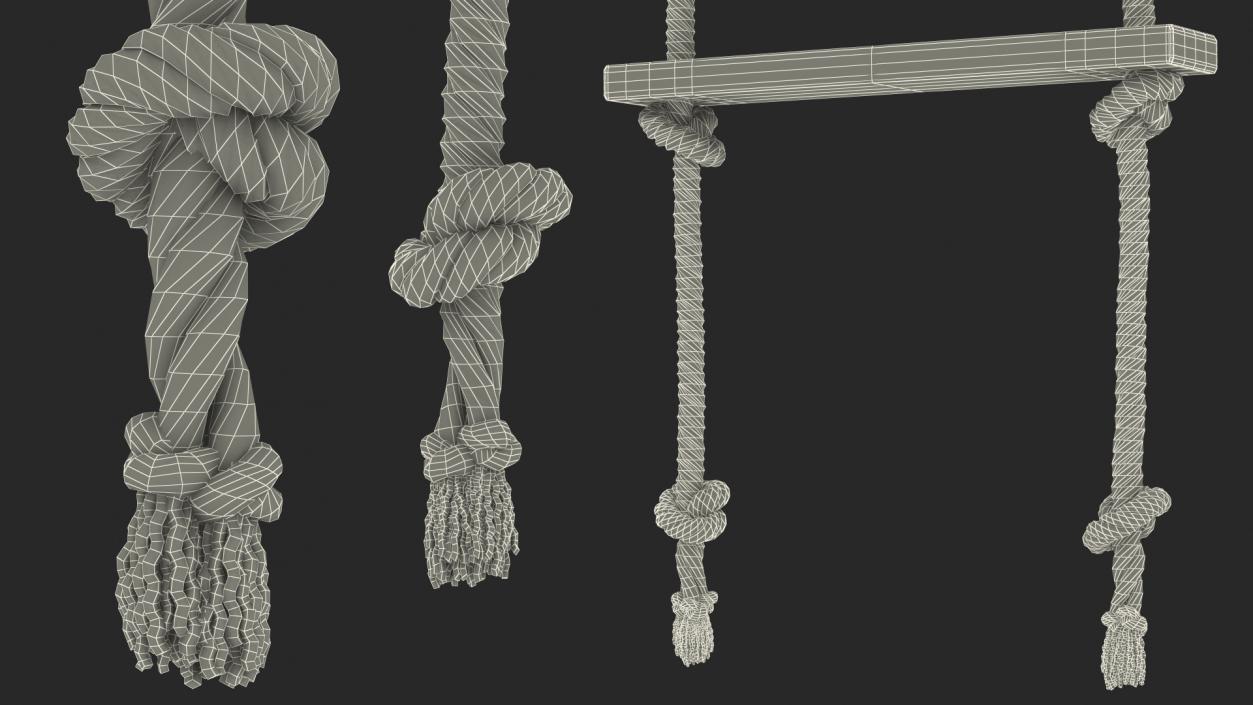 3D Climbing Rope Ladder with Square Boxsteps