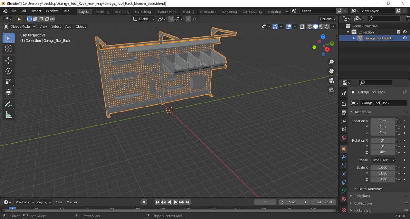 3D Garage Tool Rack