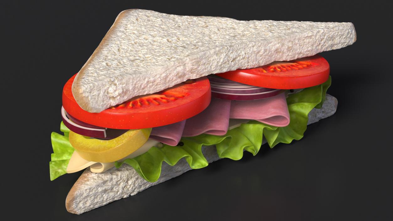 3D Handmade Triangle Sandwich