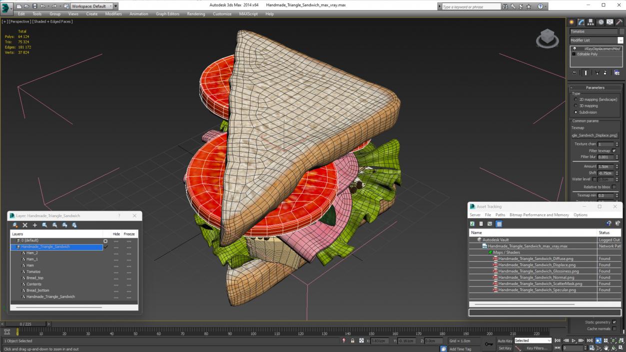 3D Handmade Triangle Sandwich