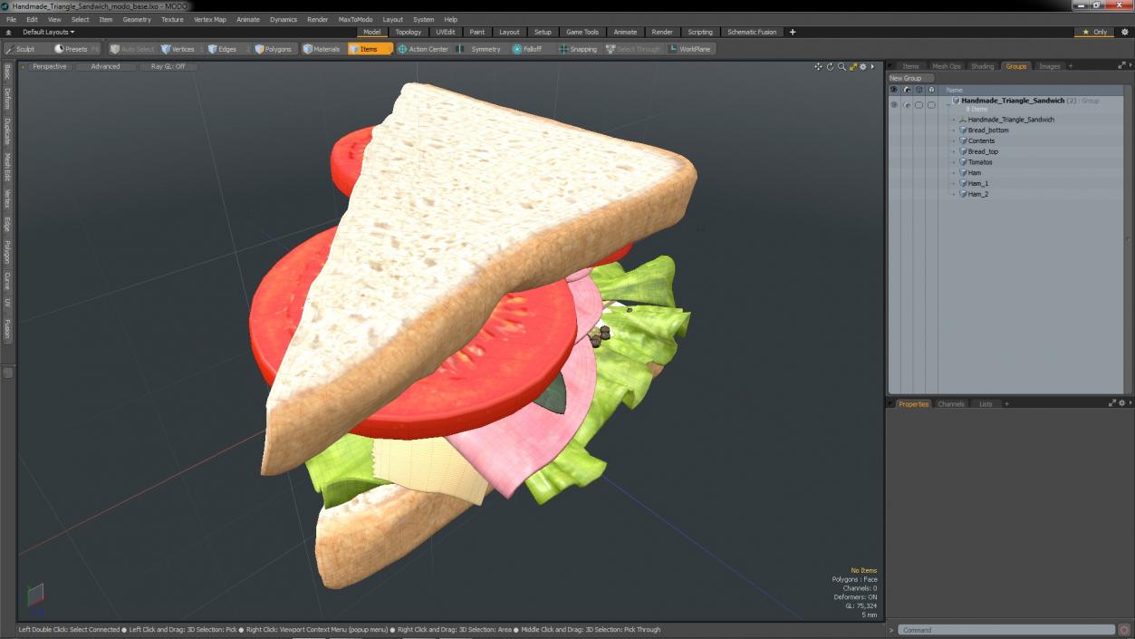 3D Handmade Triangle Sandwich