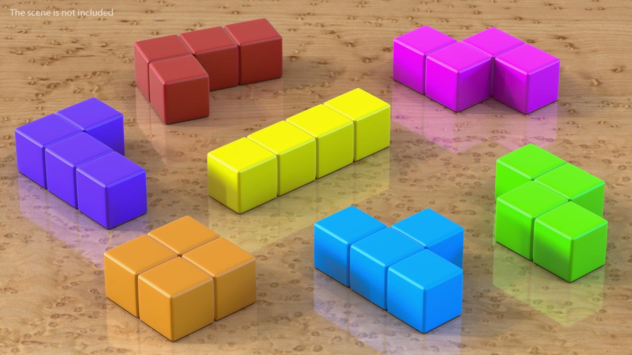 Tetris Bricks Set 3D