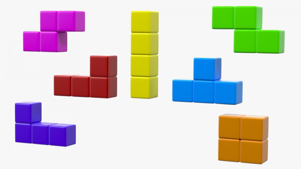 Tetris Bricks Set 3D