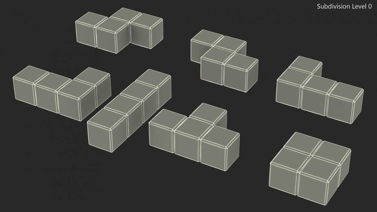 Tetris Bricks Set 3D