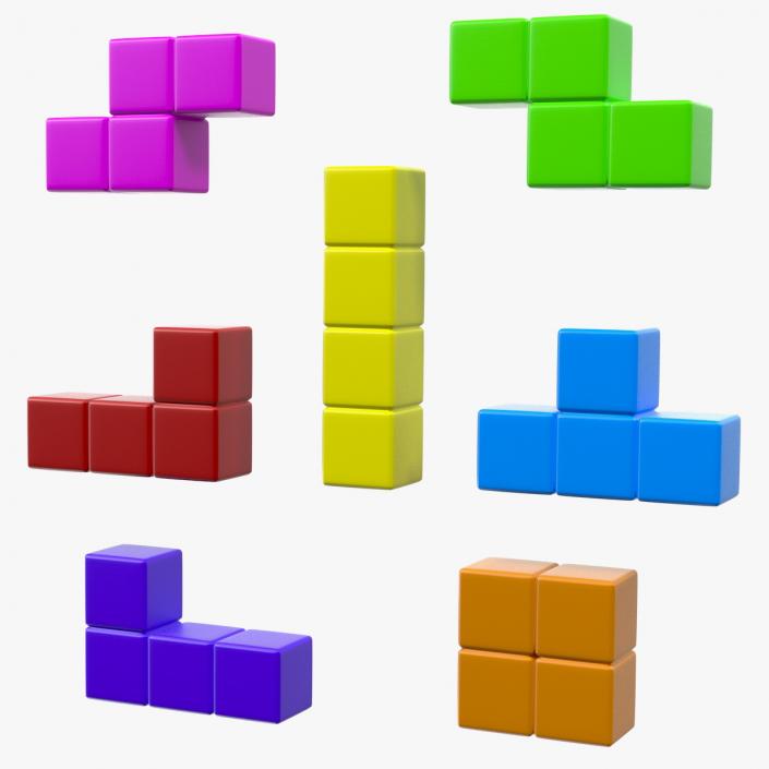 Tetris Bricks Set 3D