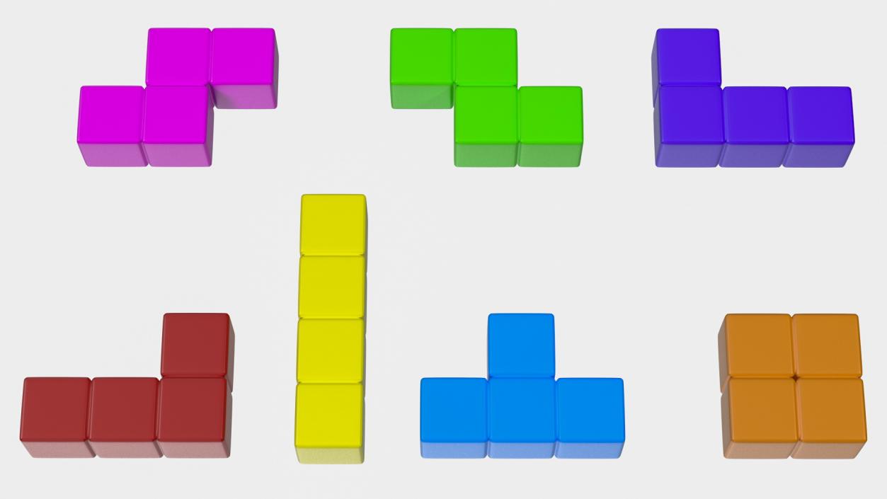 Tetris Bricks Set 3D