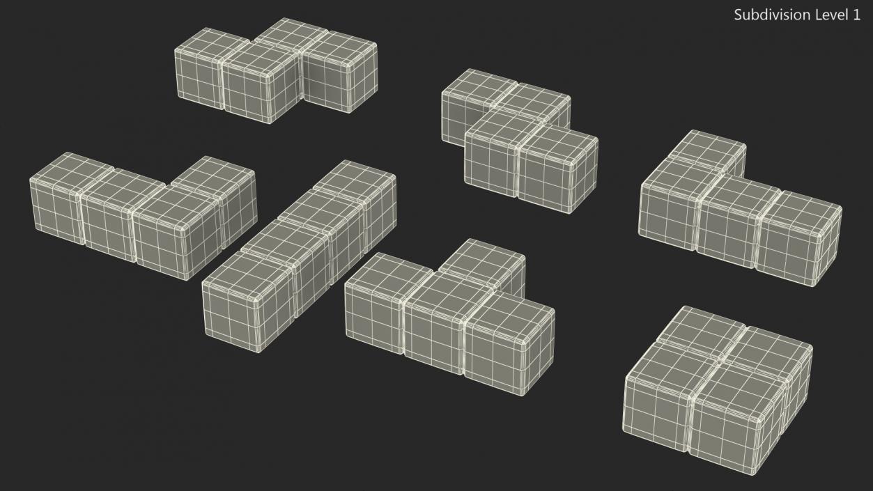 Tetris Bricks Set 3D