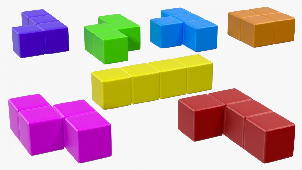 Tetris Bricks Set 3D