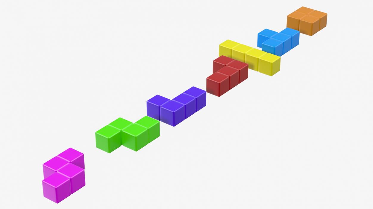 Tetris Bricks Set 3D