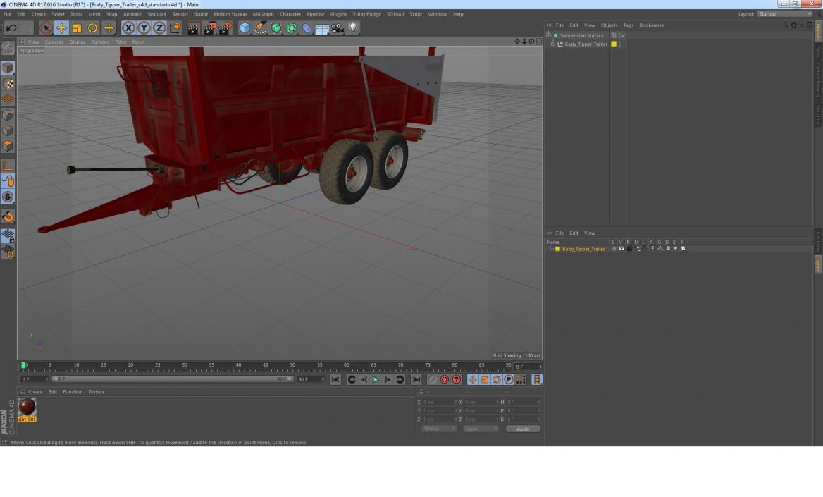 Body Tipper Trailer 3D model