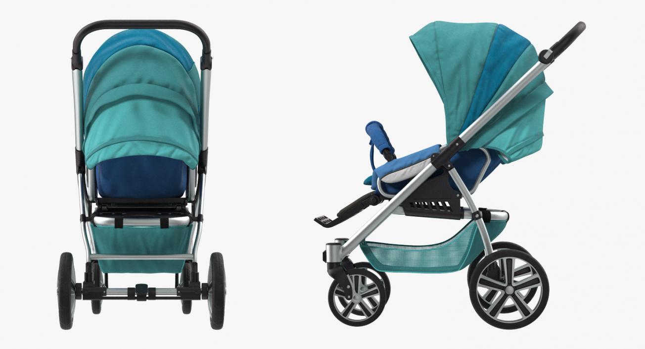 3D Baby Carriages and Car Seat Collection model