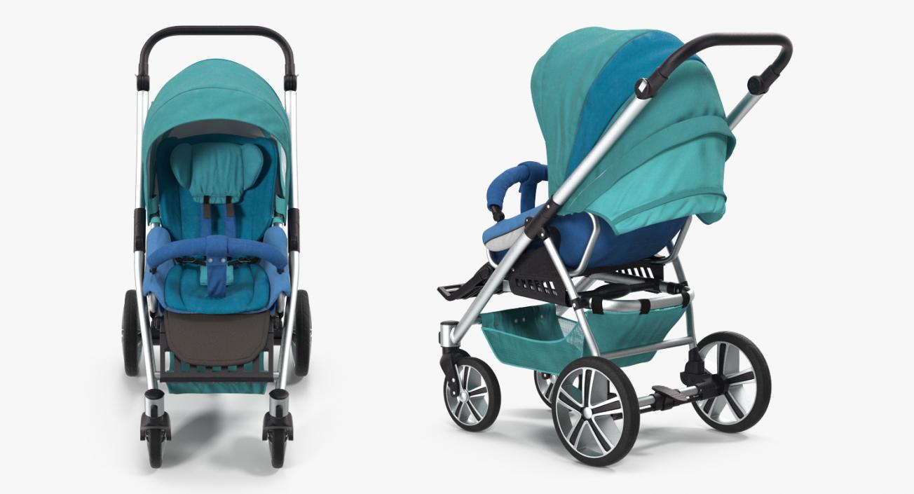 3D Baby Carriages and Car Seat Collection model