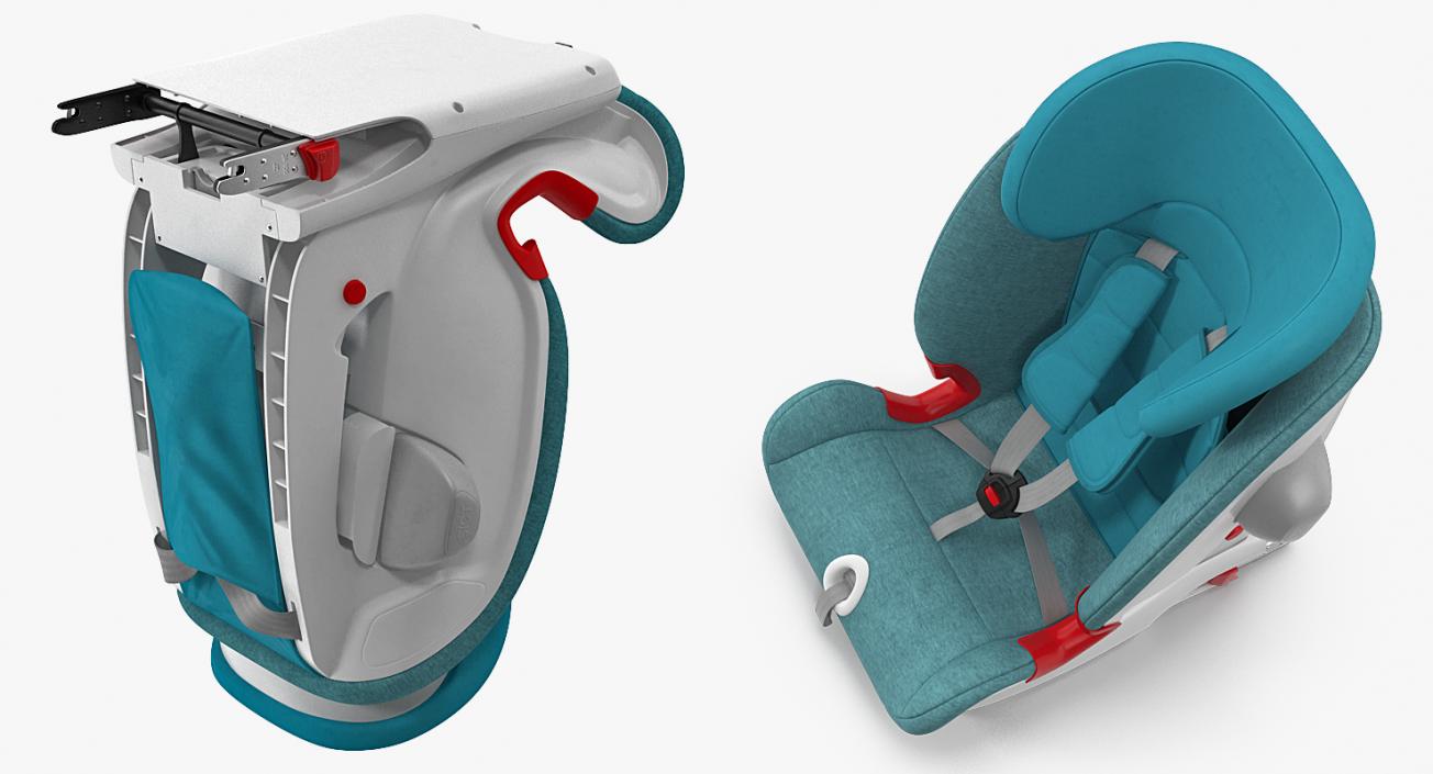 3D Baby Carriages and Car Seat Collection model