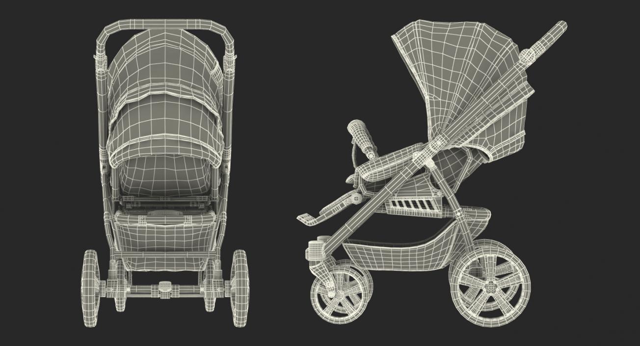 3D Baby Carriages and Car Seat Collection model